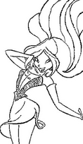 coloriage Winx sourit